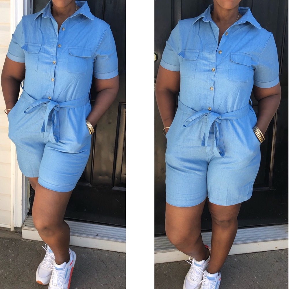 Soft denim Romper